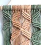 Green and Brown Small Macrame Wall Hanging - Scandinavian Style Home Decor - Image 7