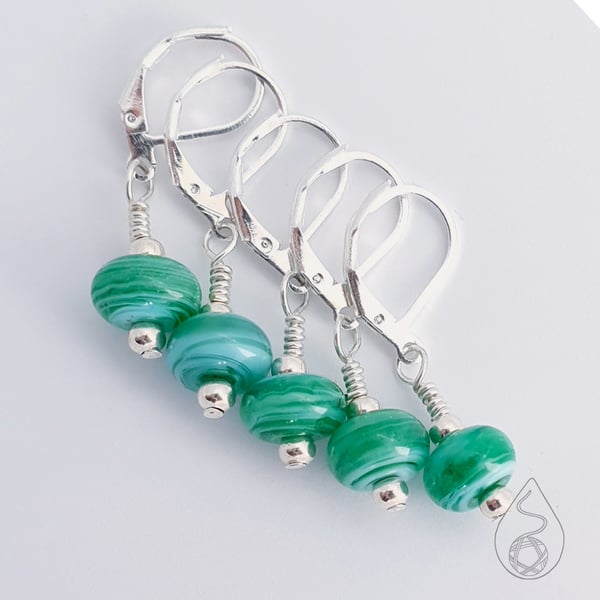 Lampwork Stitch Markers - Tropical Surf