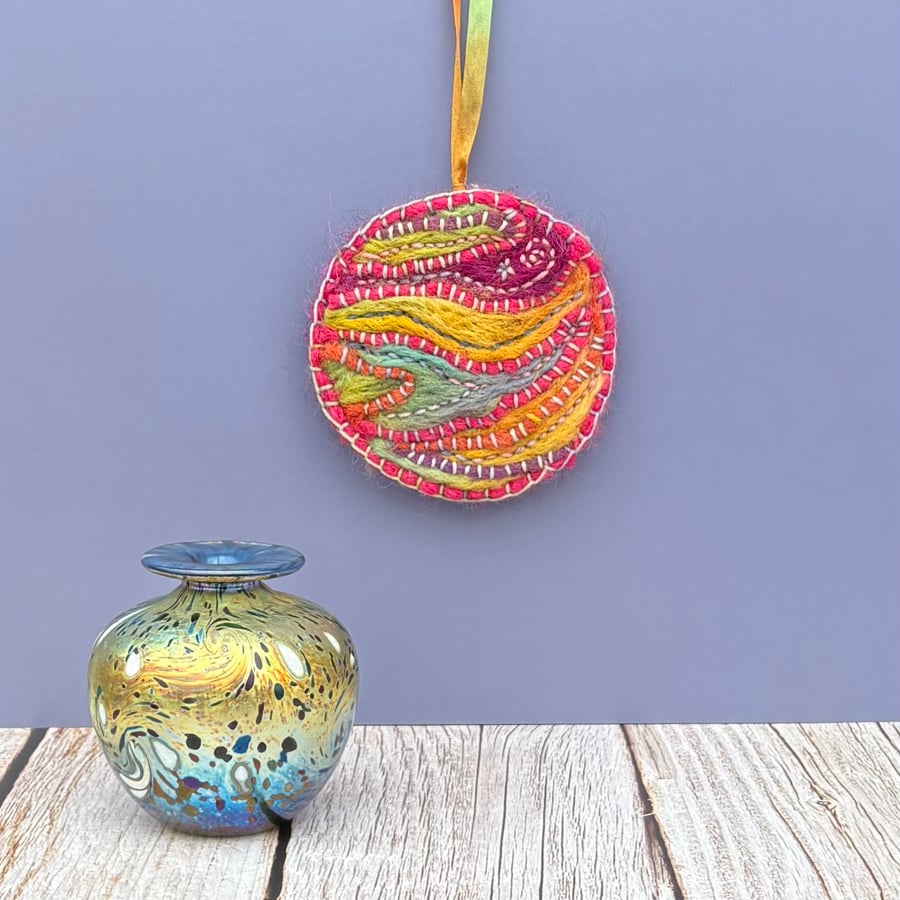 Felted Hanging Decoration - Winter Sunset