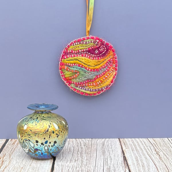 Felted Hanging Decoration - Winter Sunset