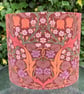 Raspberry Pink Blackthorn Sanderson Cottage Core Vintage Fabric Lampshade  - Image 1