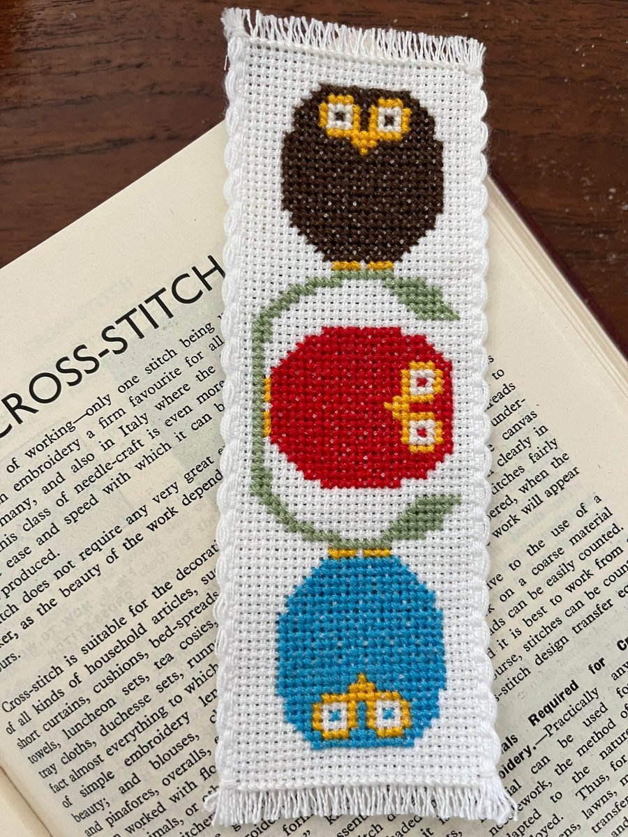 Three Owls Bookmark Counted Cross Stitch Kit