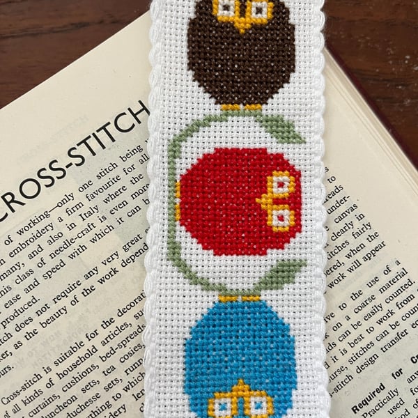 Three Owls Bookmark Counted Cross Stitch Kit