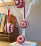 Crochet Christmas Baubles Set of 4 - Bright Colours - Tree Decorations - Image 7