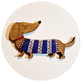 Dachshund in Jumper Needle Minder 