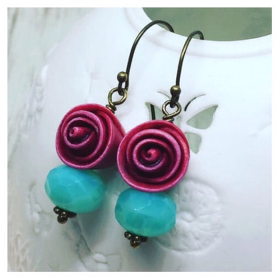 Rose Drop Earrings