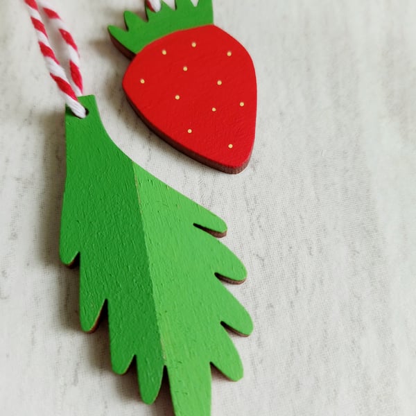 Strawberry Hanging Decoration, Summer Decor, Fruit Decoration, Keepsake