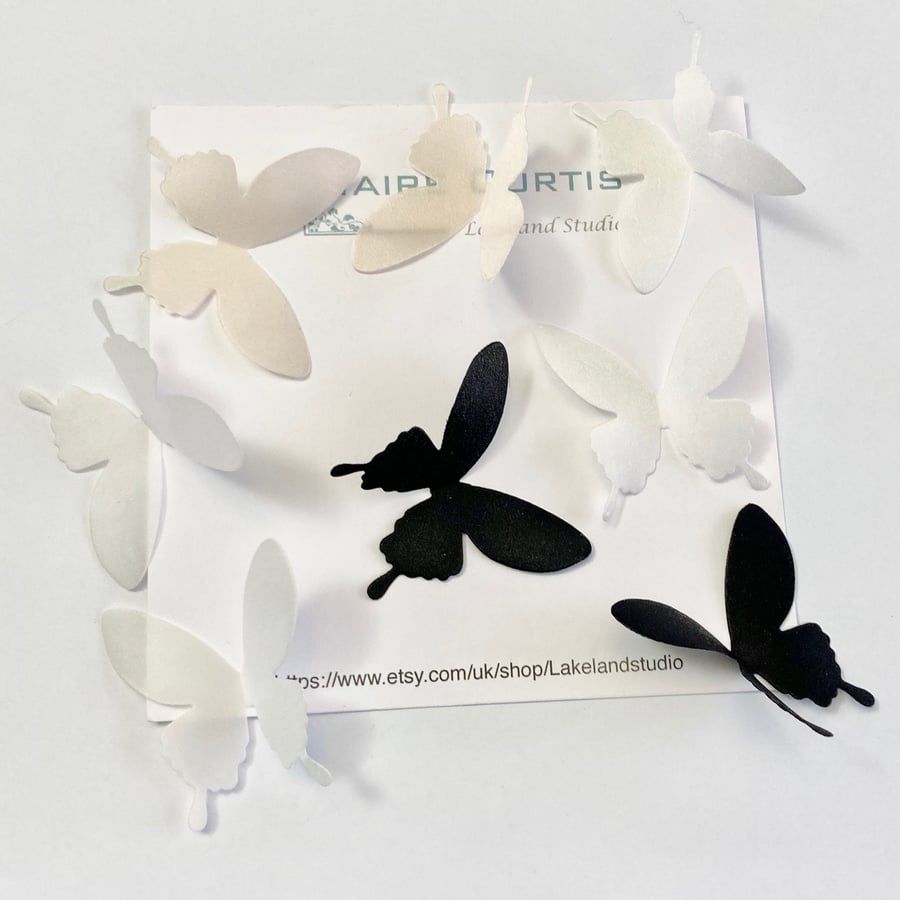 Hand Crafted Silk satin swallowtail butterflies