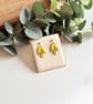 Yellow Laser Cut Tulip Flower Earrings   - Image 4