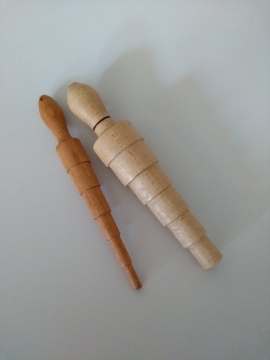 Large Hedebo Gauge (Couronne Sticks) - Hand crafted to order from solid hardwood