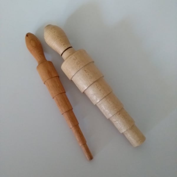 Large Hedebo Gauge (Couronne Sticks) - Hand crafted to order from solid hardwood