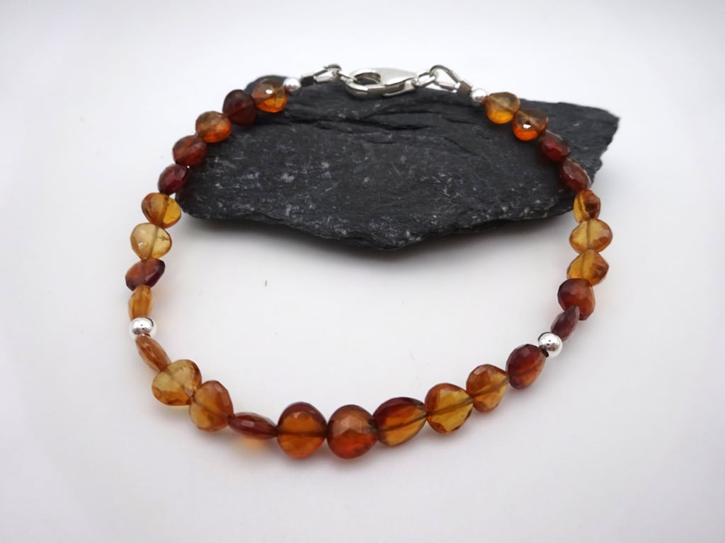 garnet gemstone bracelet