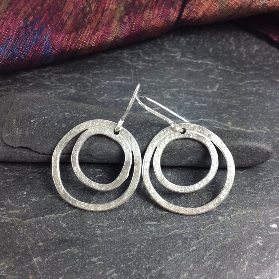Sterling silver Ripple earrings