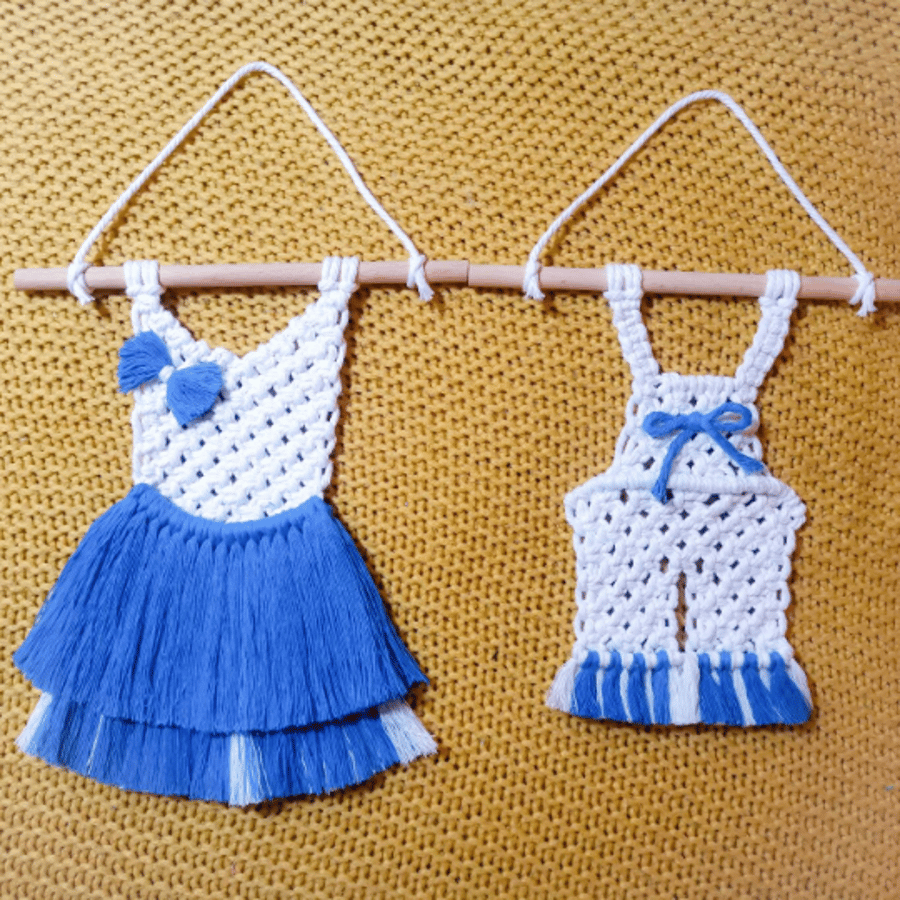 Nursery wall hanging twins, kids bedroom deco... Folksy