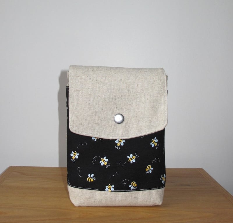 Crossbody bag, Phone bag, Dog walking, Bumble Bee, compact lightweight bag