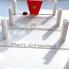 Pre-order: Merry Christmas set 4 fused glass display stands for 10cm panel 100mm