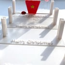 Pre-order: Merry Christmas set 4 fused glass display stands for 10cm panel 100mm