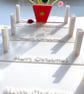 Merry Christmas set of 4 fused glass display stands for 10cm panel, 100mm