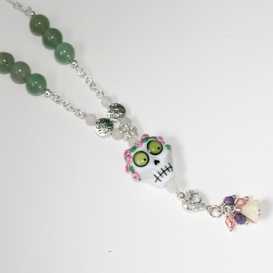 Sugar skull necklace