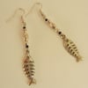 SALE Fish Bone Earrings % to Ukraine