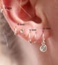 Silver Sleeper Hoop Earring 9mm Tiny Overlap Helix Piercing Hoops - Image 9