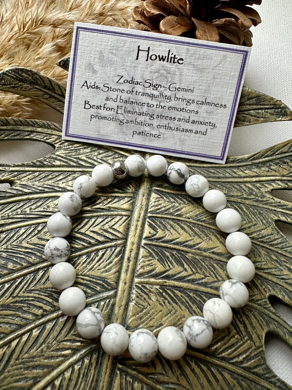 Howlite - Elasticated Bracelet 