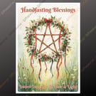 Personalised Handfasting Card Plantable Seeded Gothic Pagan Wiccan Wedding