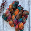 Hand dyed knitting yarn DK BFL100g Aspenheart