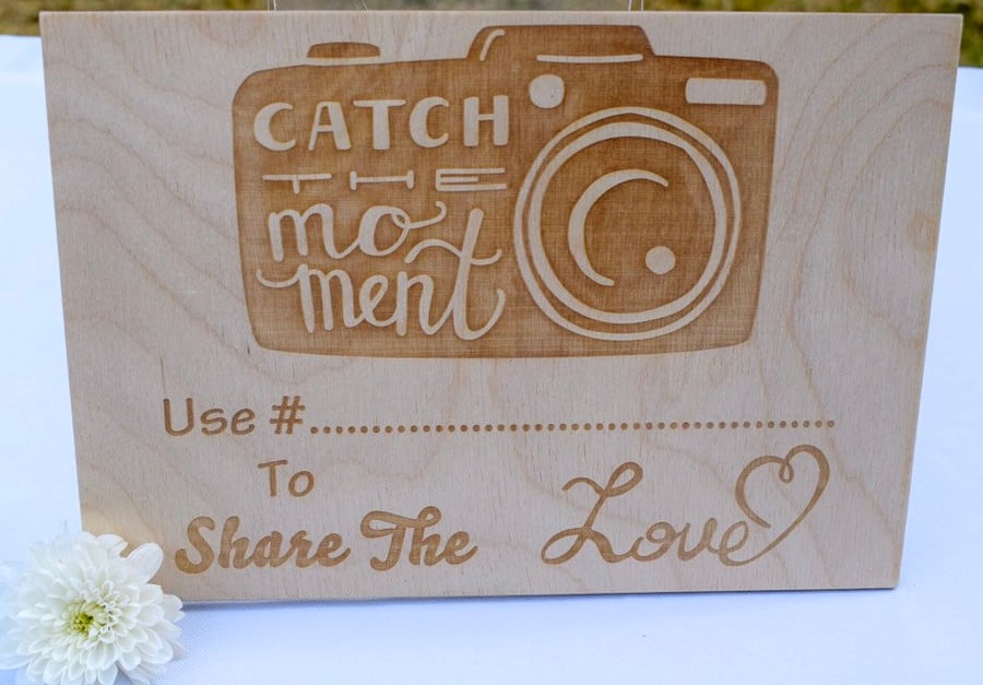 Share the Love Wooden Wedding Sign - Personalised - Rustic Wedding Decoration