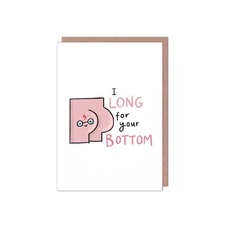 I Long For Your Bottom Valentines Birthday Anniversary Neville Longbottom Card