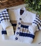 Designer Baby Cardigan & Booties Set Hand Knitted  3-9 Months Size - Image 7
