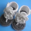 Crochet baby sandals