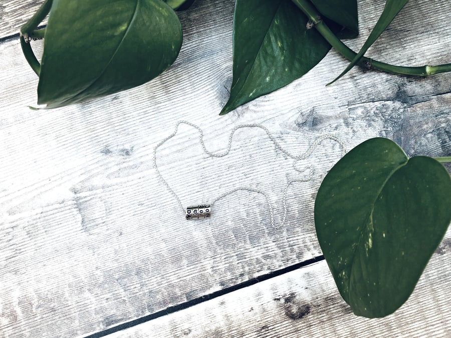 SCROLL NECKLACE - Sterling Silver word jewellery, personalised, wedding necklace