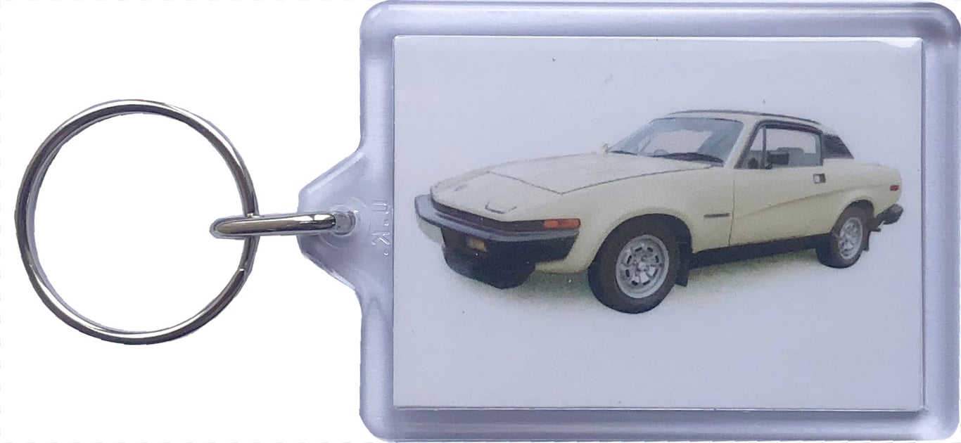 Triumph TR7 1981 - Keyring with 50x35mm Insert - Car Enthusiast