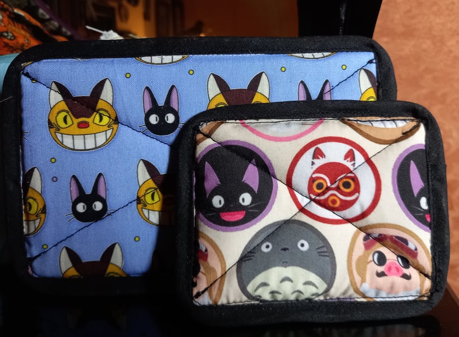 Set of two eco cellulose washing up sponges - Totoro design 2