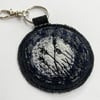 Up-cycled Moon grass key ring or bag charm. 