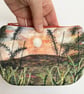 Velvet sunset coin purse, card holder, mobile phone bag, makeup bag. 