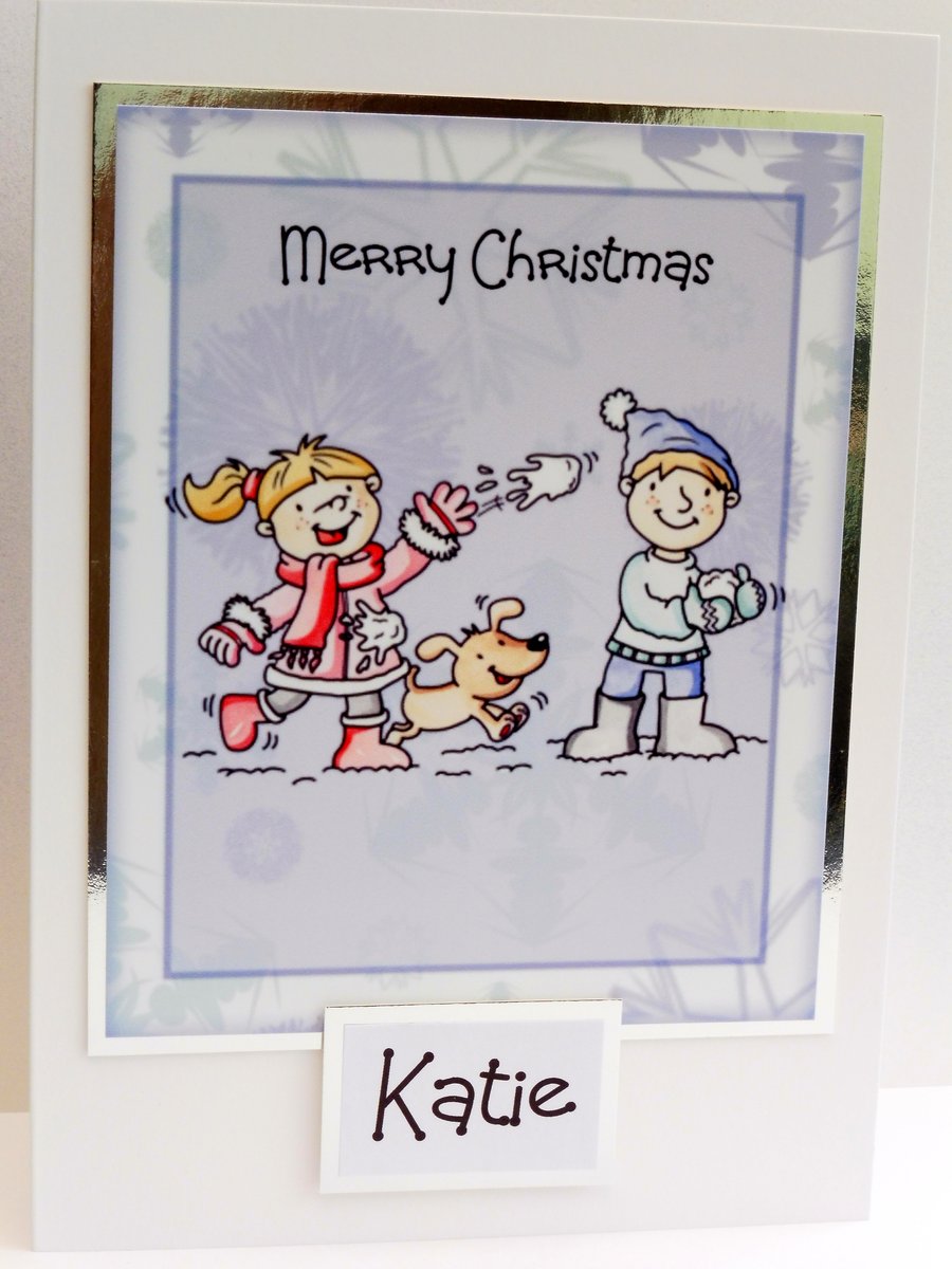 C2276 - Personalised Merry Christmas Card