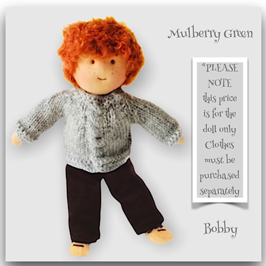 Reserved for Tina - Bobby Baxter - a handcrafted Mulberry Green doll 