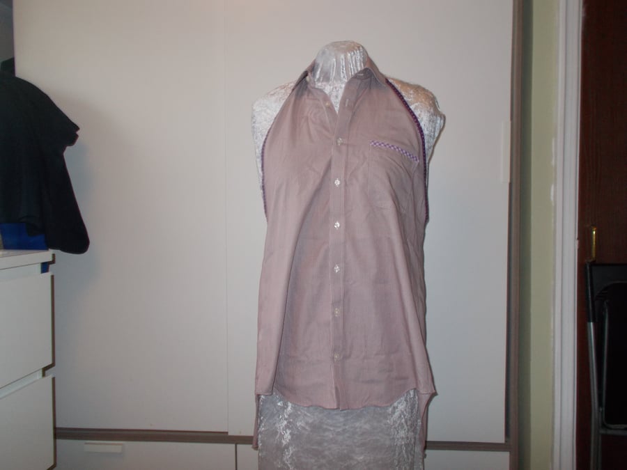 Apron made from man's shirt