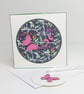Handmade card with wooden butterfly  embellishments and matching gift tag  - Image 7