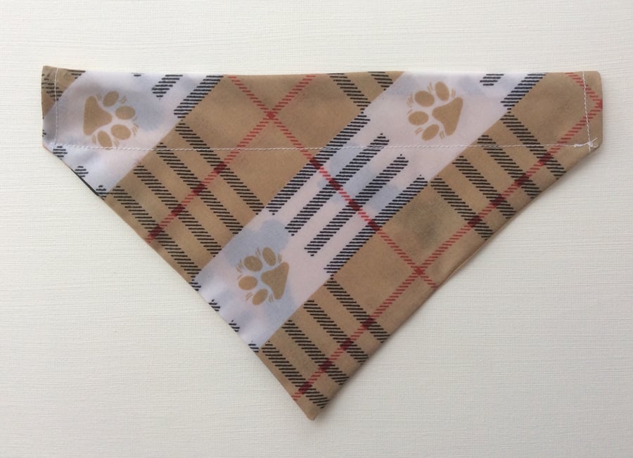 Reversible, over the collar bandana for small dog 