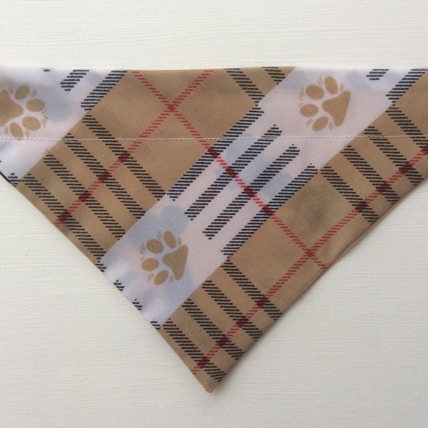 Reversible, over the collar bandana for small dog 