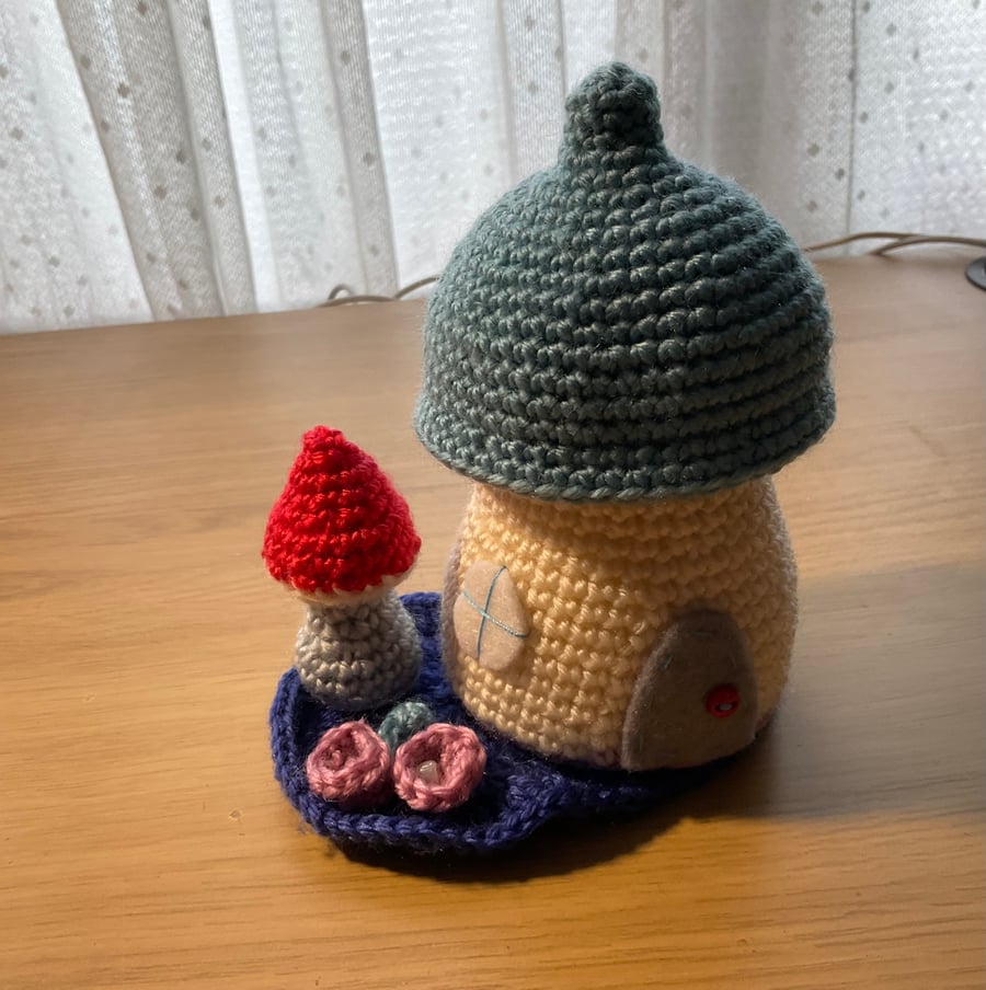 Fairy House crochet ornament or pincushion