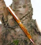 Slight Damage - Amber and Cream - Rose-Gold Hardware - Lathe Turned Acrylic Pen