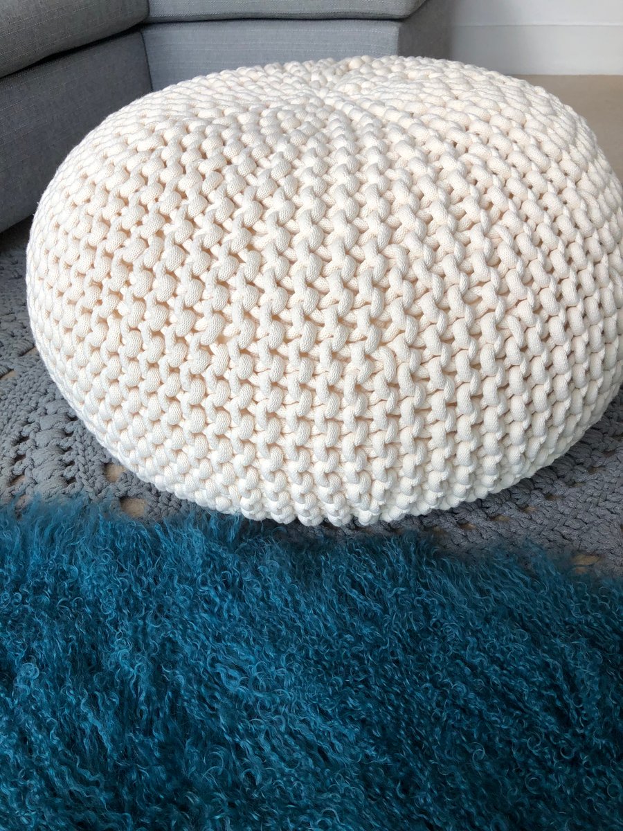 Knitted Pouf - Pattern Only - PDF Download