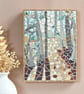 Original Landscape Art - Woodland Shadows Mosaic Wall Plaque