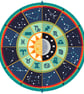 010N - Zodiac Series - Horoscope - Celestial Sun & Moon - Cross Stitch Pattern - Image 1