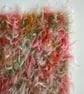 Hand dyed Helmbold mohair fur fabric "Bright Fearne" on 25mm Blush Pink - Image 3