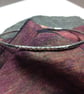 sterling silver oval bangle carved detail - Image 1